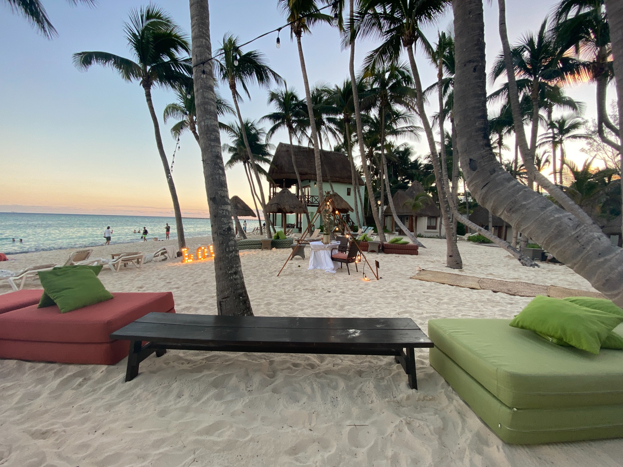 Sunset beach lifestyle content