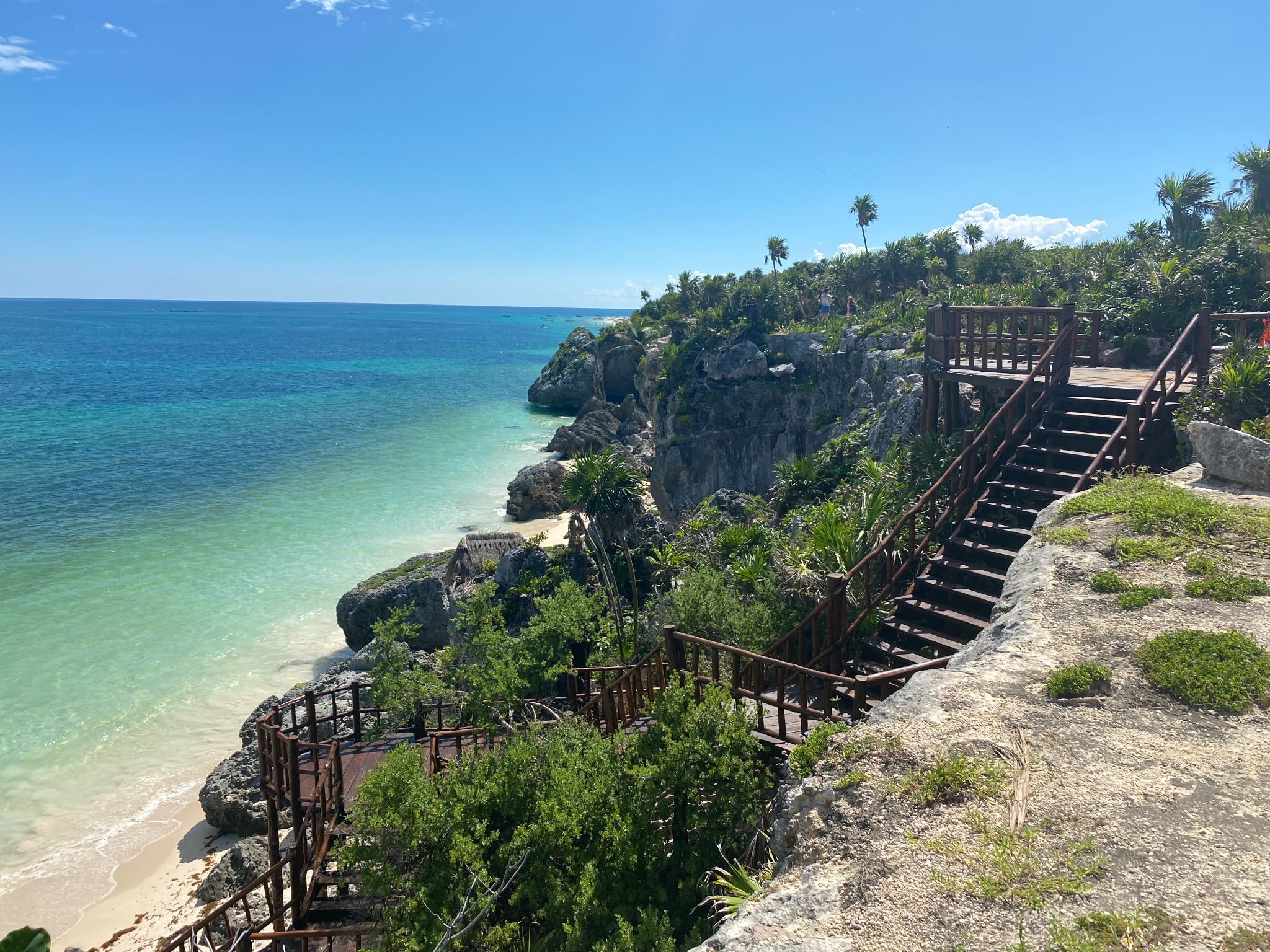 Tulum cliff and sea